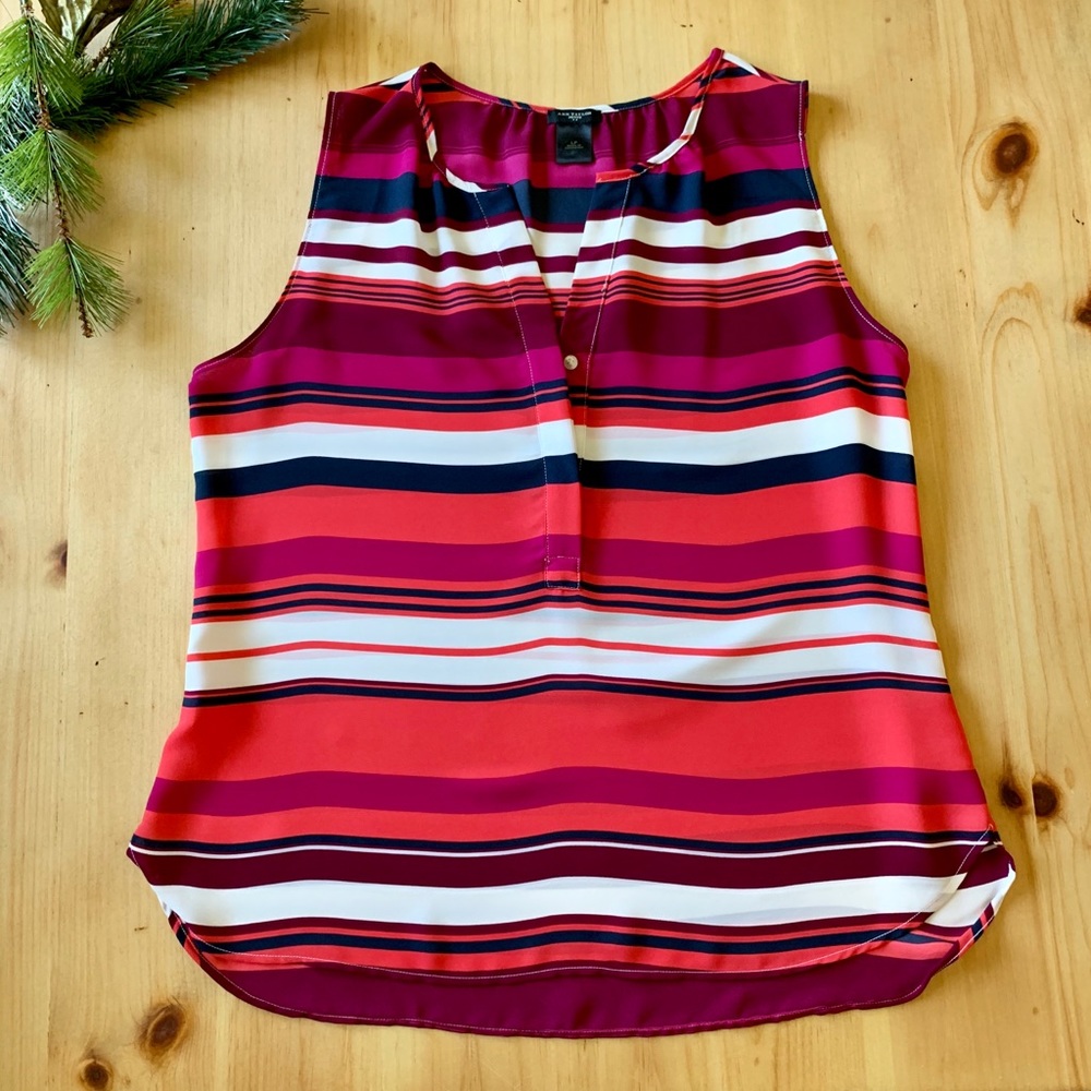 Ann Taylor Petite Shell Striped Blouse